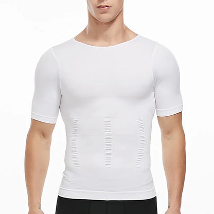 Men'S Slimming Body Shapewear Posture Vest Tummy Abdomen Corrector Compression Body Modeling Fat Burner Chest Tummy Shirt Corset